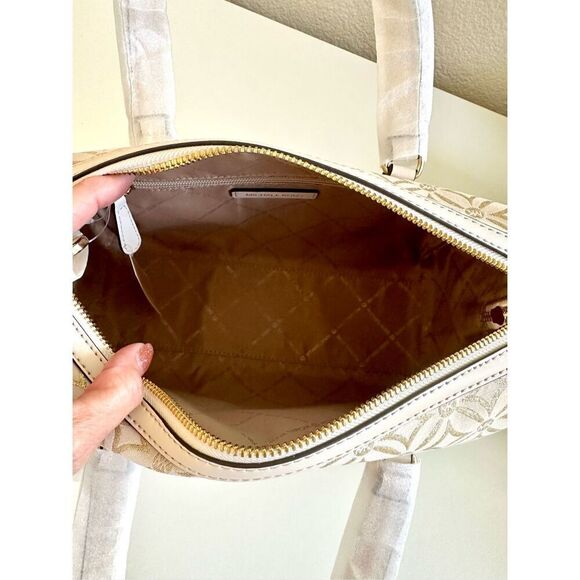 Michael Kors medium logo jacquard duffle bag crossbody •New with tags - Picture 6 of 16